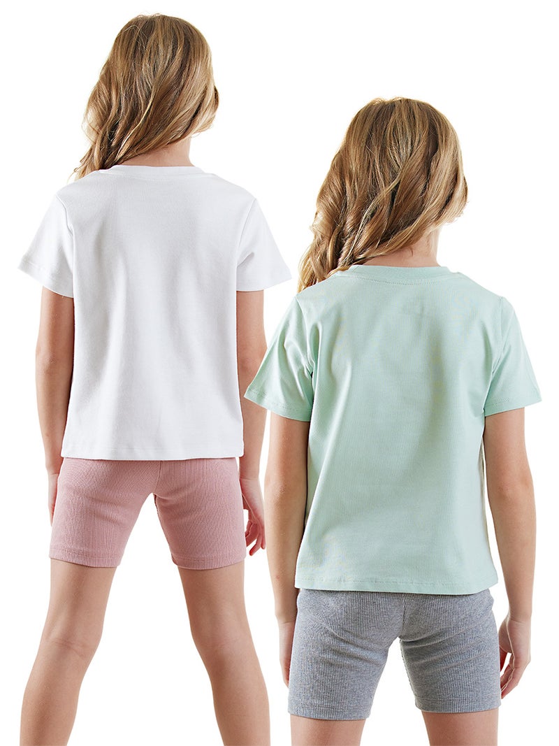 Denokids 2 Pack Girl Pyjama Set Flowers - Image 2